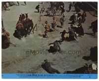 8j982 WILD BUNCH 8x10 mini LC #2 '69 Sam Peckinpah cowboy classic, far shot of shoot out!