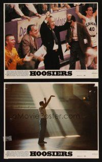 8k435 HOOSIERS 2 8x10 mini LCs '86 best basketball movie ever, coach Gene Hackman cheers!