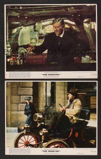 8k489 SHOOTIST 2 8x10 mini LCs '76 cowboy John Wayne pointing gun at bar, Richard Boone