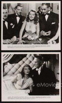 8k269 GILDA 4 8x10 stills R81 super sexy Rita Hayworth gambling & with Glenn Ford!