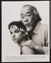 8k750 KARATE KID PART II presskit '86 great images of Pat Morita as Mr. Miyagi, Ralph Macchio!