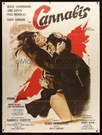 8p575 CANNABIS French 1p '70 marijuana drug movie, sexy Georges Allard artwork!