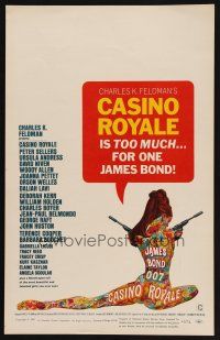 8p430 CASINO ROYALE WC '67 all-star James Bond spy spoof, sexy psychedelic art by Robert McGinnis!