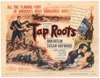 9d144 TAP ROOTS TC '48 art of Susan Hayward, Van Heflin & Native American Boris Karloff!