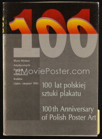 9e203 100TH ANNIVERSARY OF POLISH POSTER ART first edition Polish softcover book '93 in full-color!