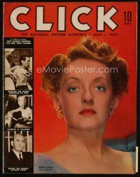 9e183 CLICK magazine May 1939 great head & shoulders portrait of Bette Davis!