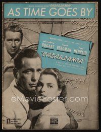 9e312 CASABLANCA sheet music '42 Humphrey Bogart, Ingrid Bergman, Curtiz, classic As Time Goes By!