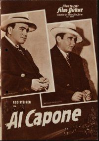 9e244 AL CAPONE German program '59 cool comparison of Rod Steiger to the most notorious gangster!