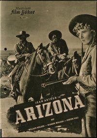 9e246 ARIZONA German program '49 many different images of Jean Arthur & William Holden!