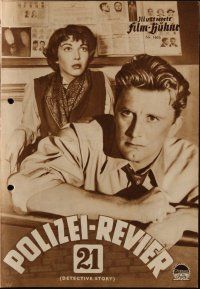 9e261 DETECTIVE STORY German program '52 William Wyler, Kirk Douglas, Lee Remick, different images!