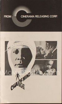 9e380 CHANGE OF MIND pressbook '69 Leslie Nielson, blaxploitation, interracial brain transplant!