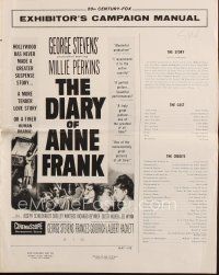 9e388 DIARY OF ANNE FRANK pb '59 Millie Perkins as Jewish girl in hiding in World War II!