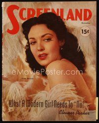 9h210 SCREENLAND magazine December 1951 sexiest Linda Darnell in The Lady Pays Off!