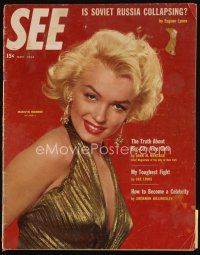 9h211 SEE magazine November 1953 portrait of sexy glamorous Marilyn Monroe by Frank Powolny!