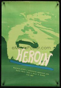 9j216 HEROIN Czech 23x33 '69 Gunther Simon, Eva-Maria Hagen, drug smuggling, different artwork!