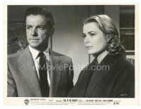 9r187 DIAL M FOR MURDER 7.75x10 still '54 Hitchcock, c/u of worried Robert Cummings & Grace Kelly!