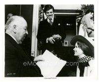 9r230 FAMILY PLOT candid 8x10 still '76 Hitchcock looking at script with Karen Black & Devane!