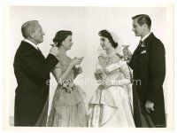 9r233 FATHER OF THE BRIDE 7.75x10.25 still '50 Liz Taylor, Spencer Tracy & Joan Bennett toasting!