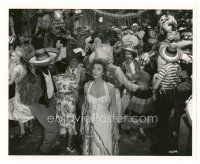 9r238 FIRE DOWN BELOW 8x10 still '57 sexy Rita Hayworth in crowd dancing at Mardi Gras!