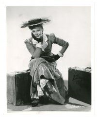 9r240 FIRST TRAVELING SALESLADY 8x10 still '56 Ginger Rogers sits on suitcase with head in hand!