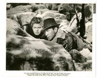 9r246 FOR WHOM THE BELL TOLLS deluxe 8x10 still '43 Gary Cooper & Ingrid Bergman behind rocks!