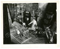 9r258 FRANKENSTEIN 8x10 still R51 Colin Clive in lab with Frye & Van Sloan by monster on table!