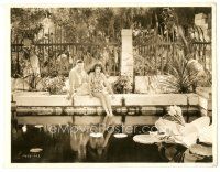 9r371 ISLAND OF LOST SOULS 8x10 key book still '33 Richard Arlen & Kathleen Burke sitting by pool!