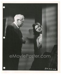 9r394 JET PILOT candid 8x10 key book still '57 director Sternberg looks at Leigh in towel by Tolmie!