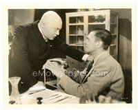 9r483 MAD LOVE 8x10 still '35 great close up of bald Peter Lorre confronting Colin Clive!