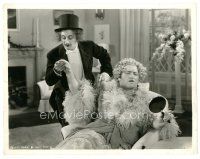 9r534 MOVIE MANIACS 8x10 still '35 Three Stooges, close image of Larry romancing Curly in drag!