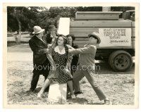 9r689 SITTER DOWNERS 8x10 still '37 Moe & Larry with their prospective brides, Three Stooges!