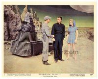 9r248 FORBIDDEN PLANET color 8x10 still #3 '56 Robby the Robot, Leslie Nielsen, Pidgeon, Francis