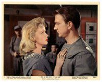 9r252 FORBIDDEN PLANET color 8x10 still #7 '56 romantic c/u of Leslie Nielsen & sexy Anne Francis!