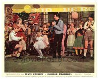 9r198 DOUBLE TROUBLE color English FOH LC '67 Elvis Presley dancing with little girl by crowd!