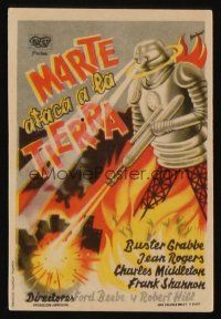 9z137 FLASH GORDON'S TRIP TO MARS Spanish herald '47 different Baneo art of robot destroying city!