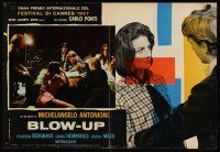 1b204 BLOW-UP Italian photobusta '67 Michelangelo Antonioni, Vanessa Redgrave, lounging models!