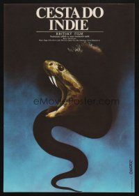 1h502 PASSAGE TO INDIA Czech 11x16 '84 David Lean, great different snake art by Jan Weber!