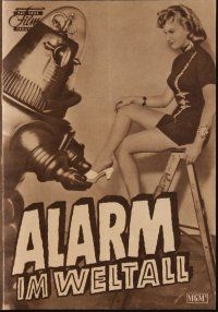 1p259 FORBIDDEN PLANET Das Neue German program '57 Robby the Robot, Pidgeon, Francis, different!