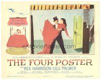 1s467 FOUR POSTER LC '52 great close up of Rex Harrison carrying pretty Lilli Palmer!