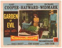 1s477 GARDEN OF EVIL LC #8 '54 Gary Cooper, sexy Susan Hayward & Hugh Marlowe!