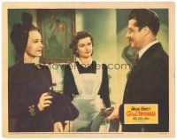 1s485 GIRL TROUBLE LC '42 close-up of Helene Reynolds, Don Ameche & Joan Bennett!