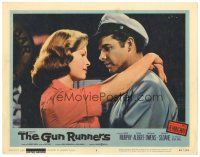 1s507 GUN RUNNERS LC #6 '58 close up of Audie Murphy & Patricia Owens, written by Ernest Hemingway