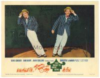 1s782 ROAD TO HONG KONG LC #8 '62 great close up of Bob Hope & Bing Crosby singing on stage!