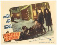 1s784 ROAD TO UTOPIA LC #2 '46 Bob Hope & Bing Crosby on dog sled by sexy Dorothy Lamour!