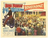 1s788 ROUSTABOUT LC #6 '64 Elvis Presley on motorcycle & performing for carnival crowd!