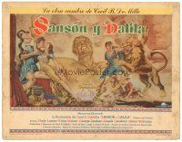 1s134 SAMSON & DELILAH Spanish/U.S. TC '49 art of Hedy Lamarr & Victor Mature, Cecil B. DeMille