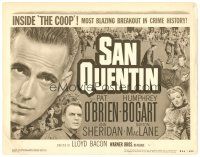 1s135 SAN QUENTIN TC R50 Humphrey Bogart, Ann Sheridan, Pat O'Brien, prison break!