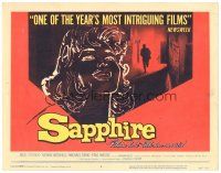 1s137 SAPPHIRE TC '59 English murder mystery directed by Basil Dearden, don't tell her secret!