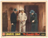 1s797 SCARLET CLUE LC '45 Sidney Toler as Charlie Chan with two men looking at the ground!