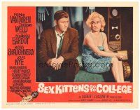 1s811 SEX KITTENS GO TO COLLEGE LC #2 '60 close up of sexy Mamie Van Doren & Martin Milner!